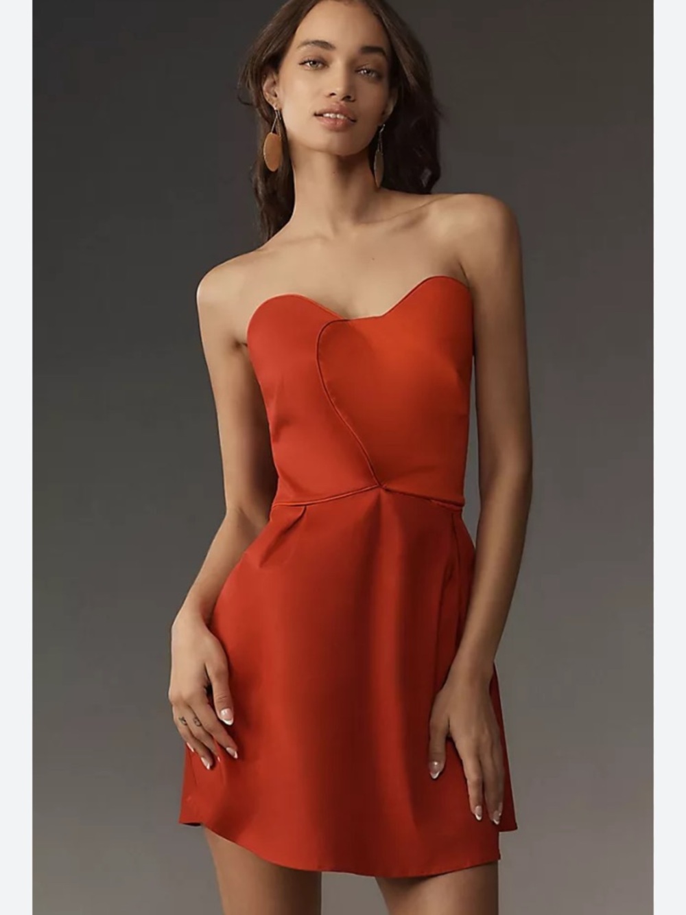 FARM Rio Strapless Heart Mini Dress Sz Medium NWT